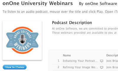 onOne Software Webinar Podcast