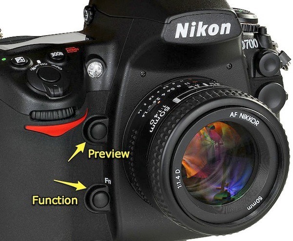 Nikon D700 Preview and Function buttons
